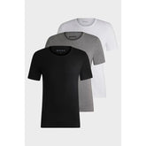 Kit 3 Camisetas Hugo Boss Em Algodão Com Logo