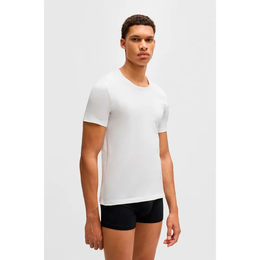 Kit 3 Camisetas Hugo Boss Em Algodão Com Logo